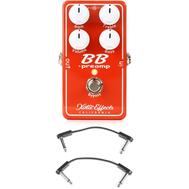 Xotic BB Preamp v 1.5 Pedal with EBS Patch Cables