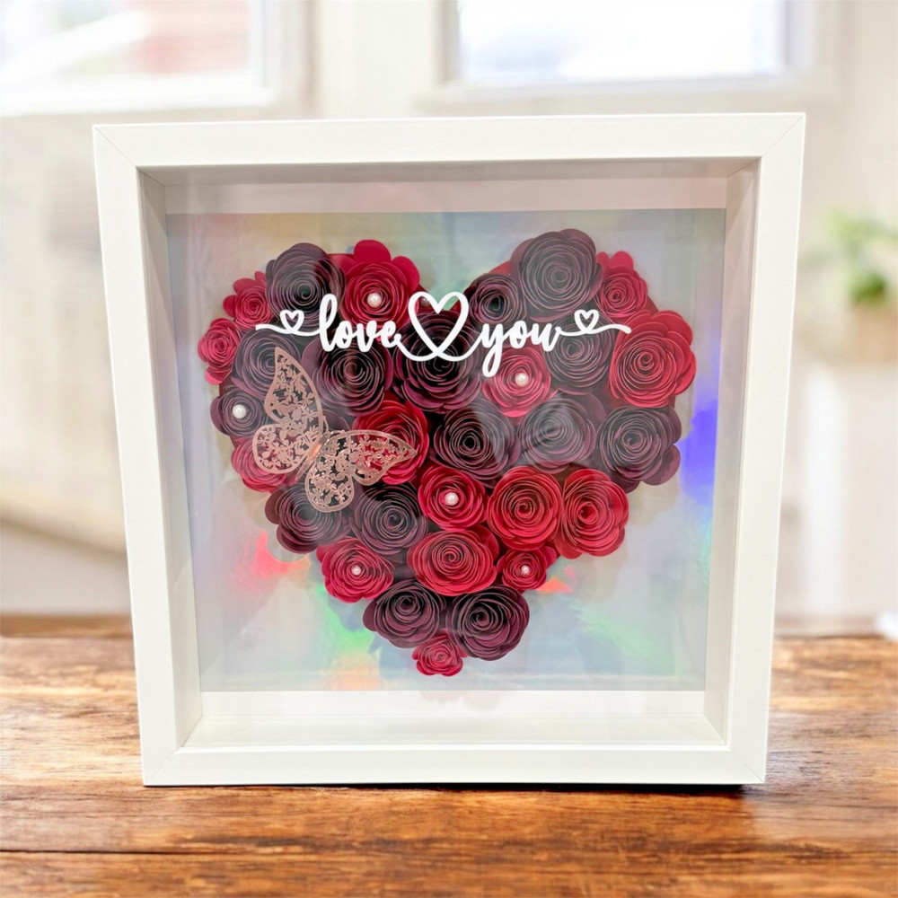 Handmade Heart Shadow box Valentine's Day Gift