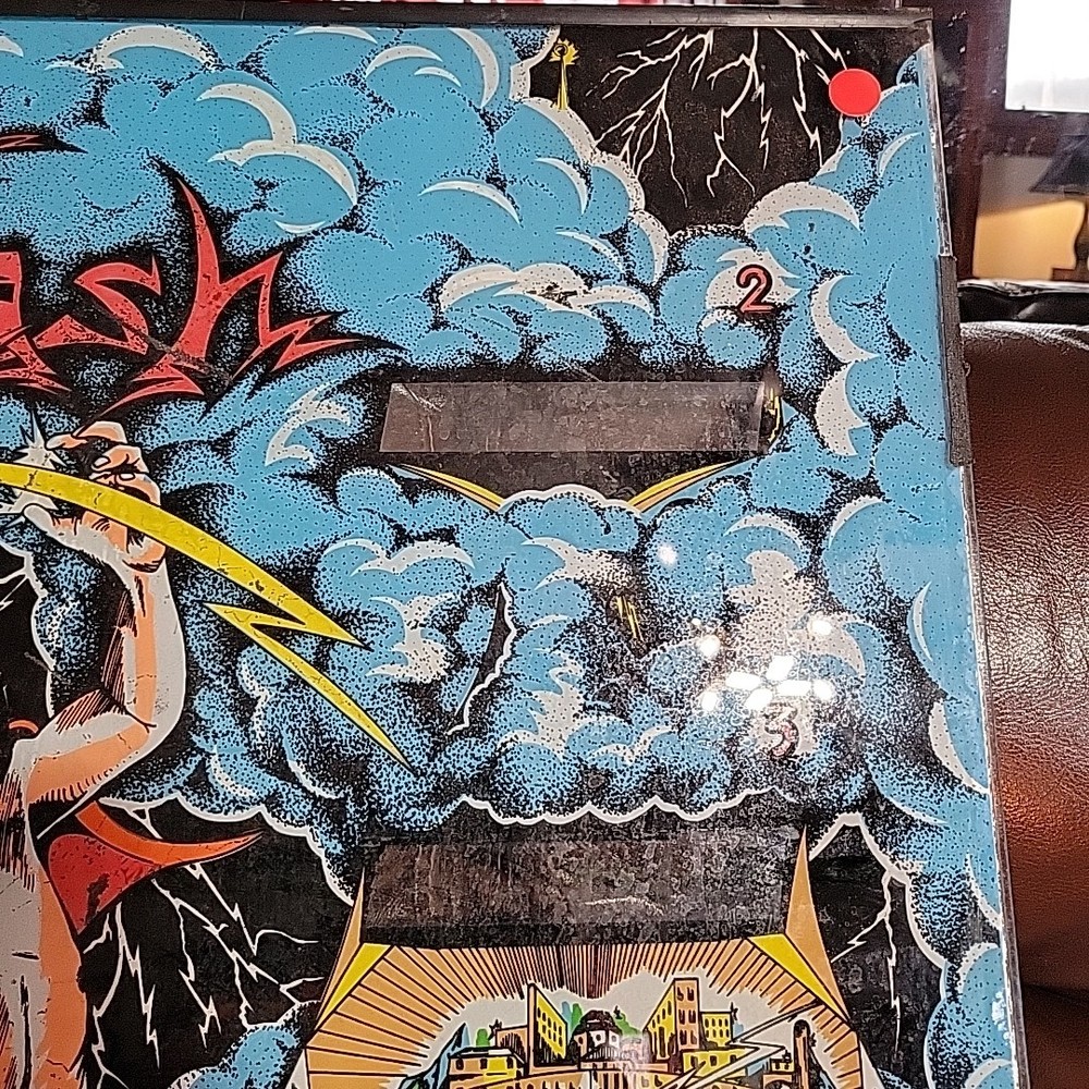Williams Flash Pinball Machine Game Backglass ORIGINAL