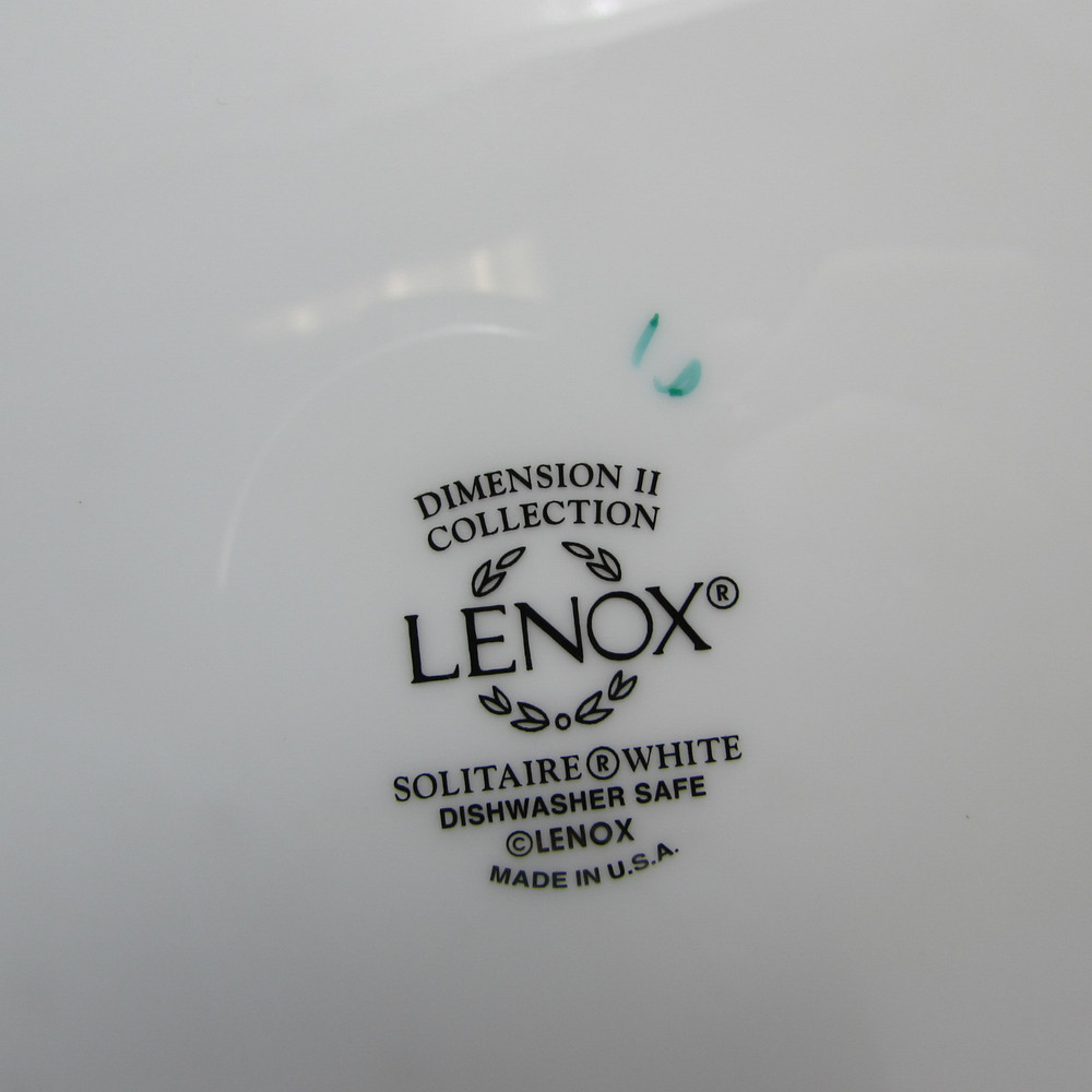 Lenox USA China SOLITAIRE WHITE 5pc Place Setting