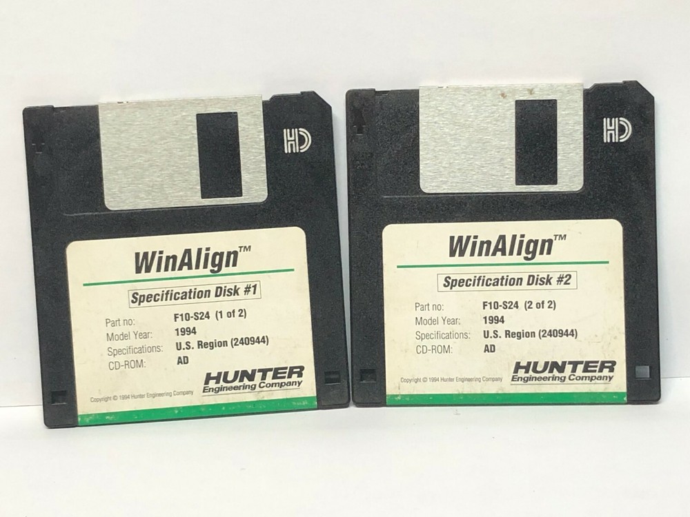 Hunter F10-S24 WinAlign Alignment Floppy Disk Software P-65