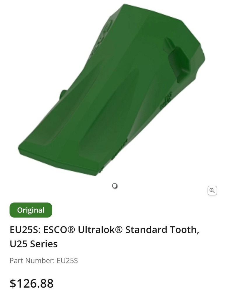 Esco U25s Bucket Teeth With Keeper