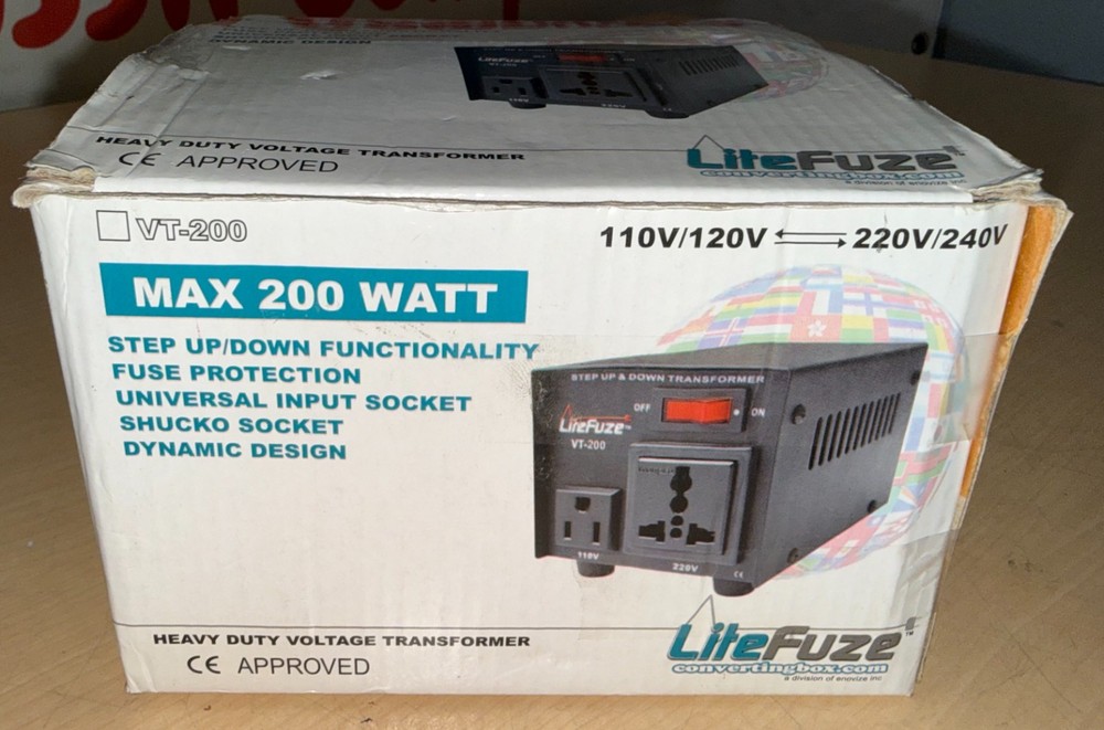 LifeFuze VT-200 200W Step Up/ Step Down Voltage Transformer