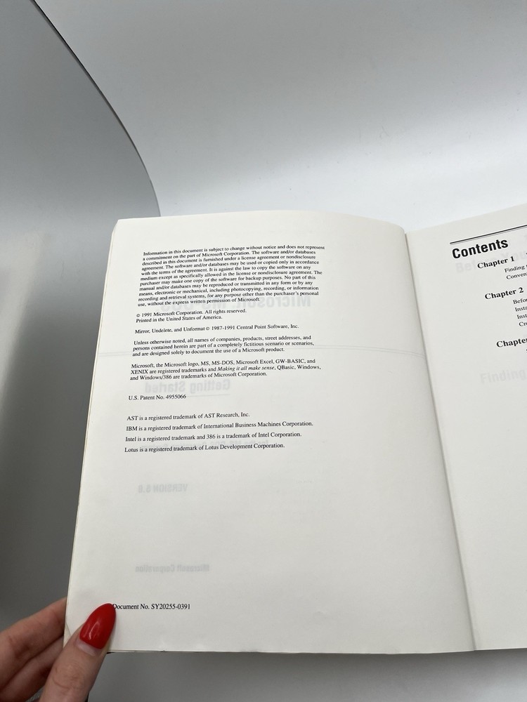 Vintage Microsoft MS-DOS Version 5 Genuine Operating System Manual 1991 NO DISC