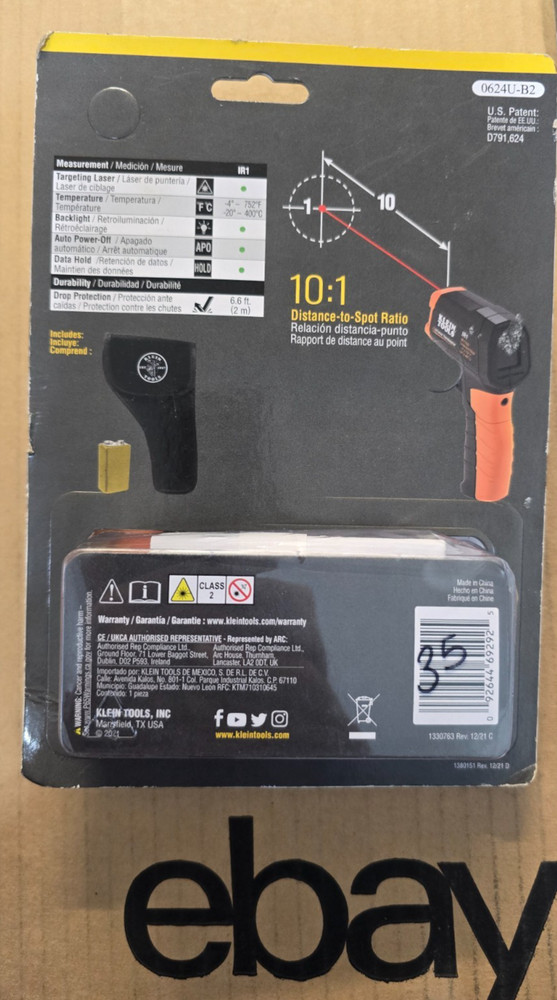 Klein Tools IR1 Infrared Thermometer With Laser NEXT DAY SHIP!
