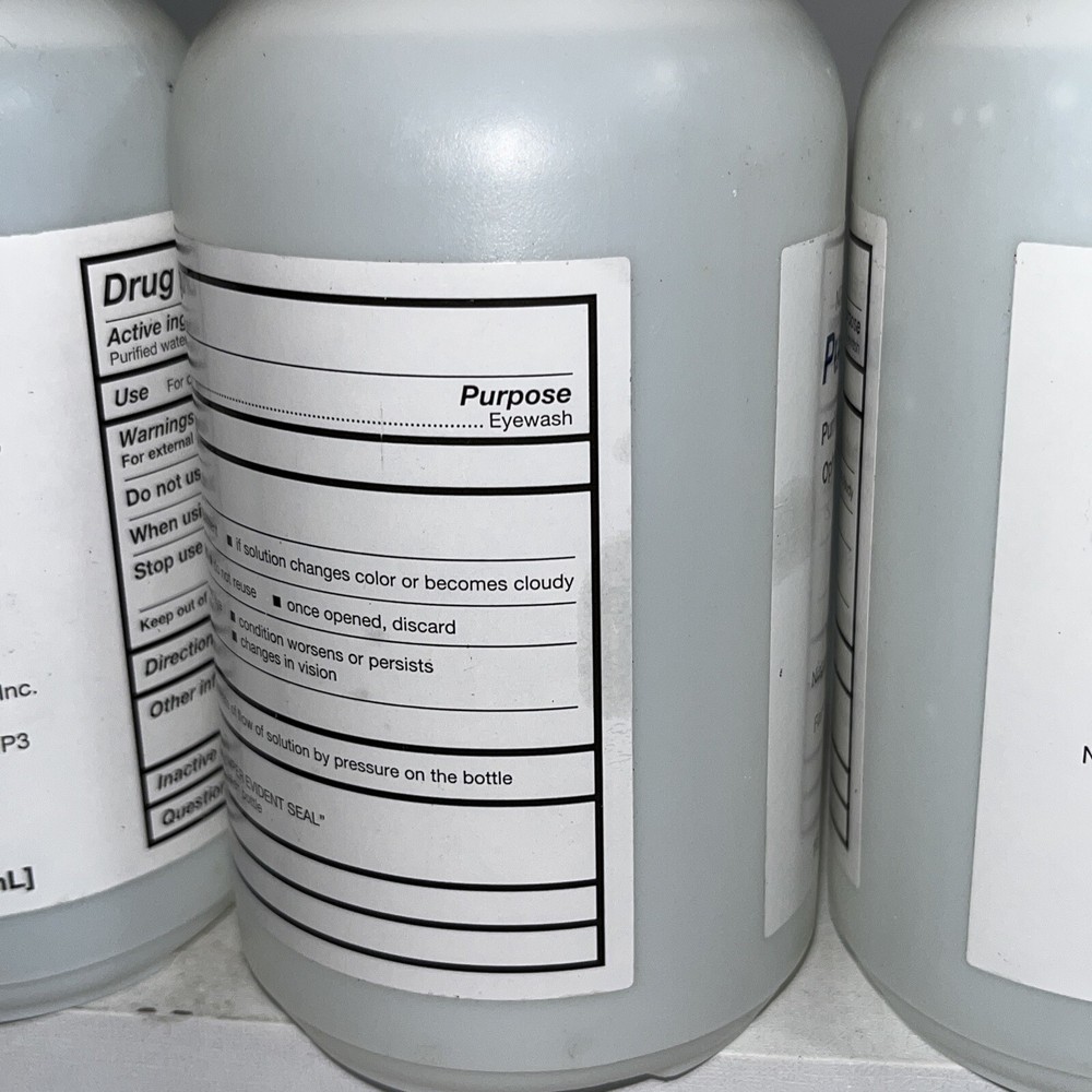 4 Sealed Ophthalmic Solution Eyewash 16oz Each