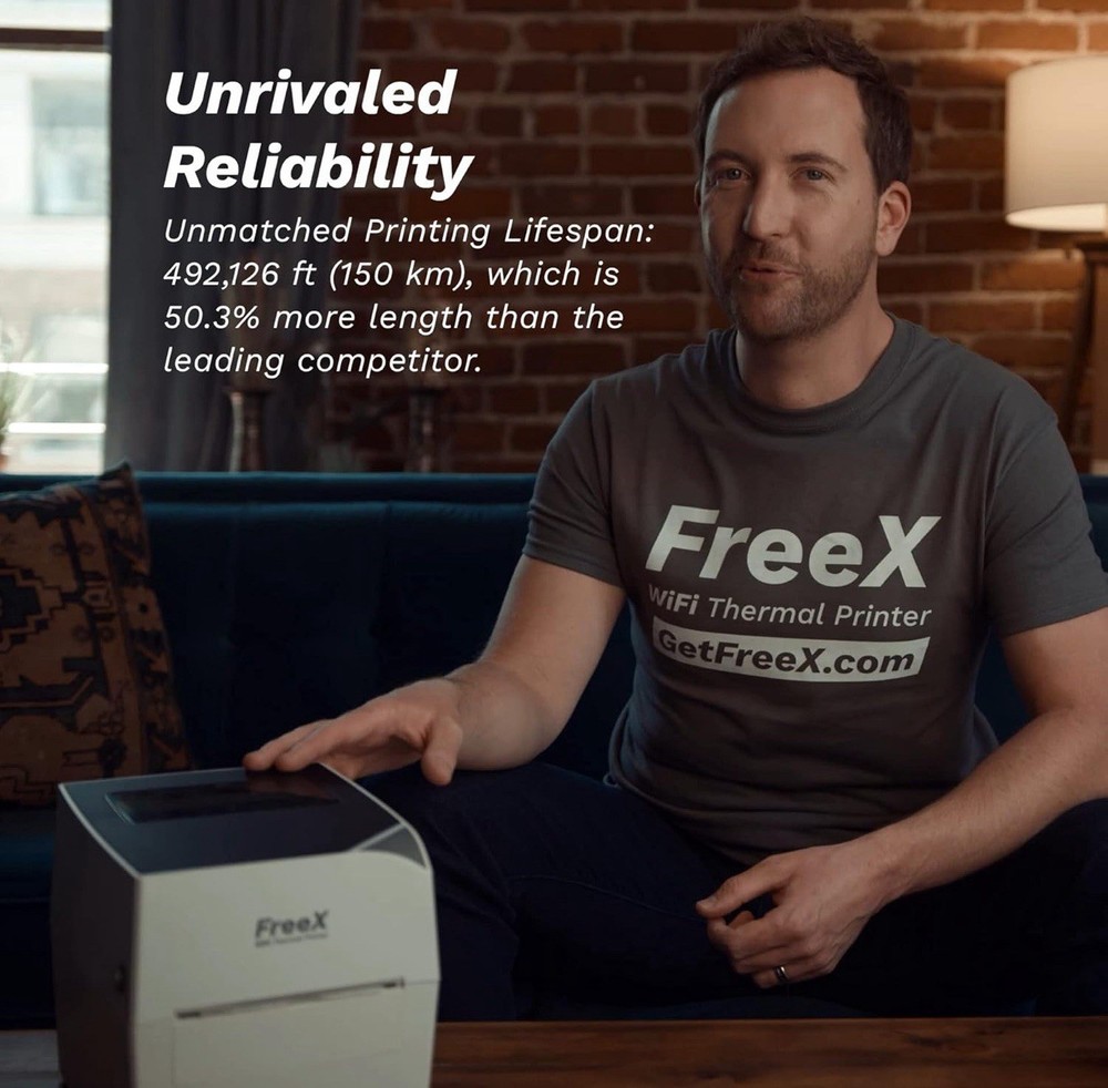 WiFi Thermal Label Printer 4x6 | USB + Wireless | Shipping Labels | Windows/Mac
