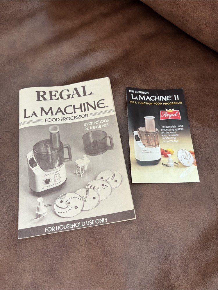 Regal La Machine Food Processor Original Instructions Manual And Recipes Book