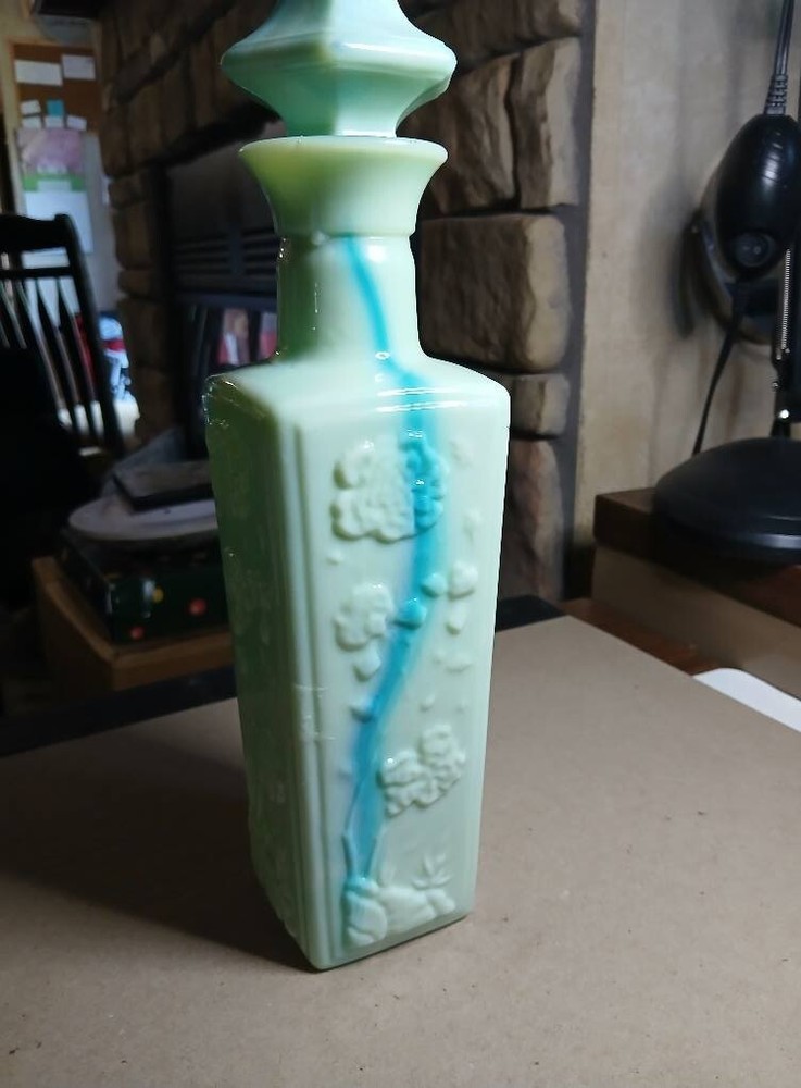Green with blue stripe Decanter