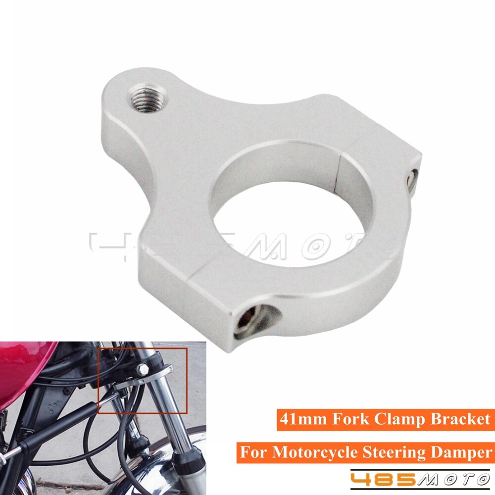 41mm Motorcycle ATV Steering Damper Fork Frame Mount Clamp Bracket -CNC Aluminum