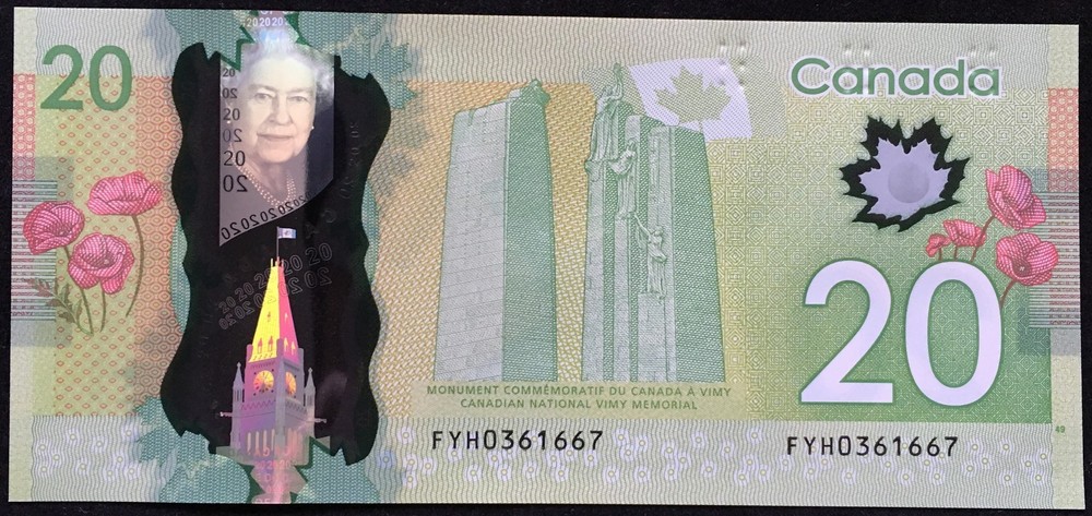 Banknote - 2012 Canada $20 Twenty Dollar Polymer, P108b, UNC