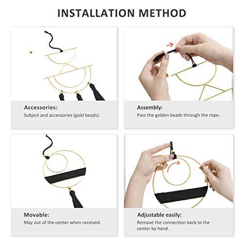 2 Pcs Small Macrame Wall Hanging Boho Decor Cute Home Art X-Small Black