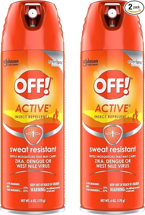 OFF! Active Sweat Resistant Insect Repellent (Pack of 2)