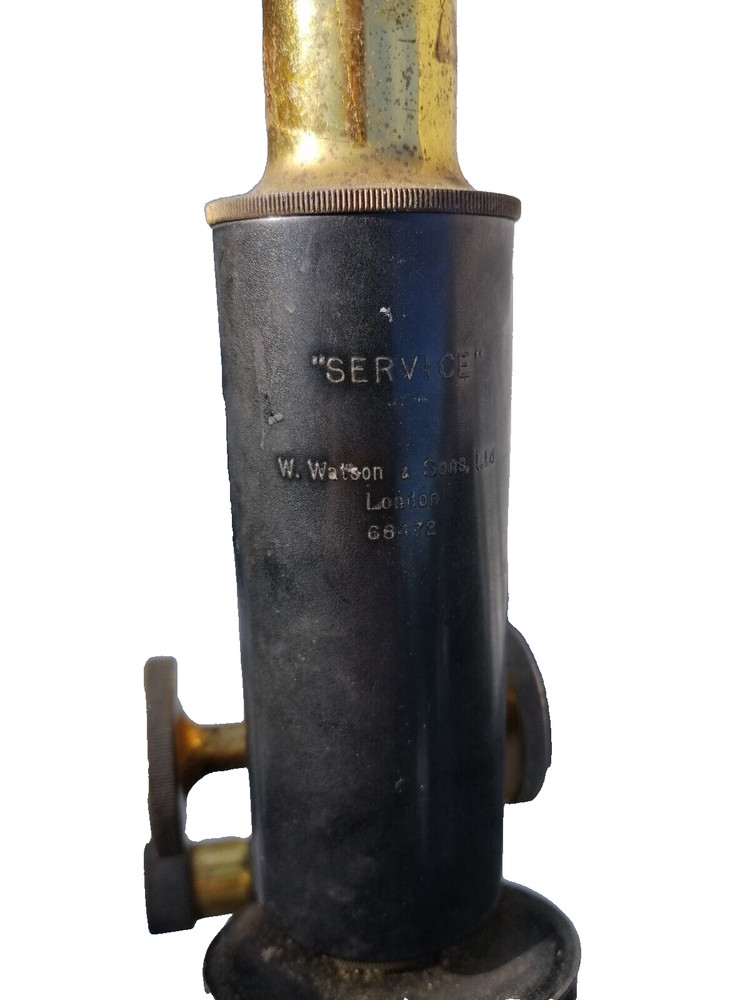 2 ANTIQUE BRASS WATSON MICROSCOPES KIMA AND SERVICES