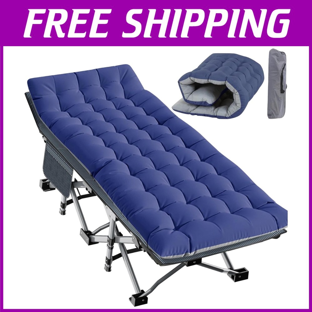Portable Camp Bed with Padded Sleeping Surface