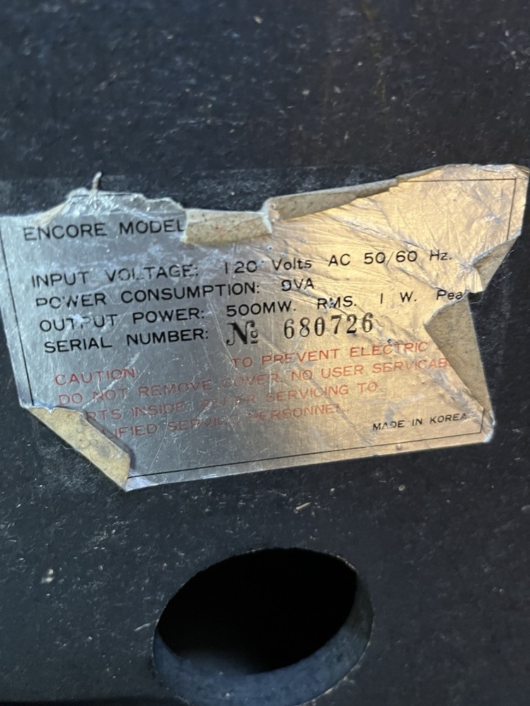 Encore EA10 Guitar Combo Amplifier - 1970s