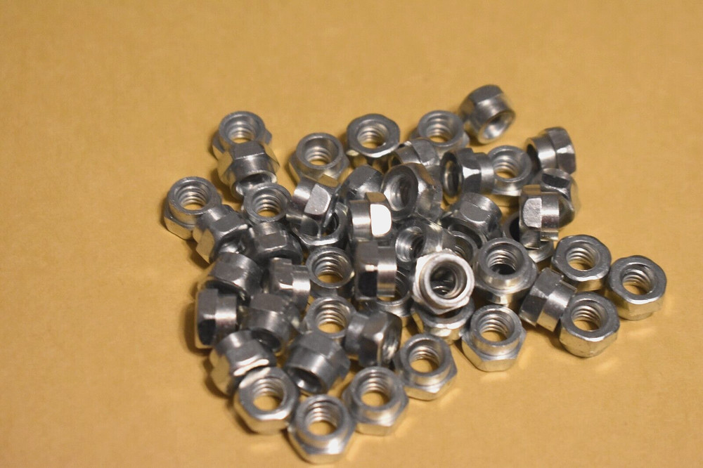 50 Battery Bolt Shouldered Nuts 1/4-20