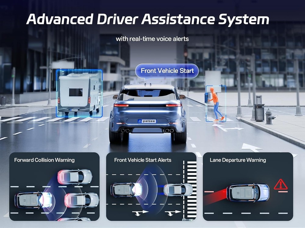 High-Resolution S12 Pro Mirror Dash Cam - Navigation & Voice Control Included