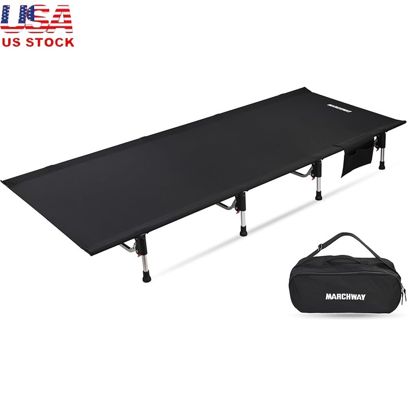 Heavy Duty Camping Cot Portable Compact Easy Setup Comfortable Sleeping Bed New