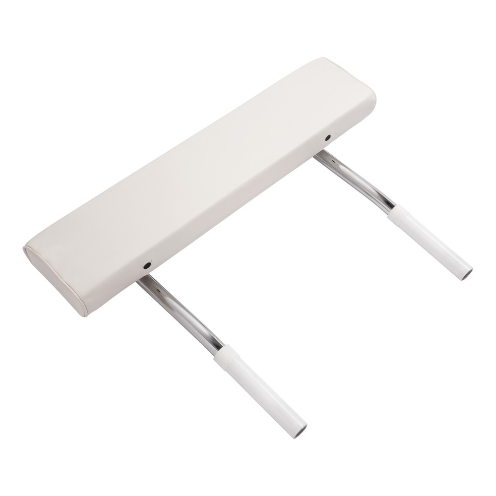 For Universal Leaning Post Backrest with Folding Arms Removable White+Silvery