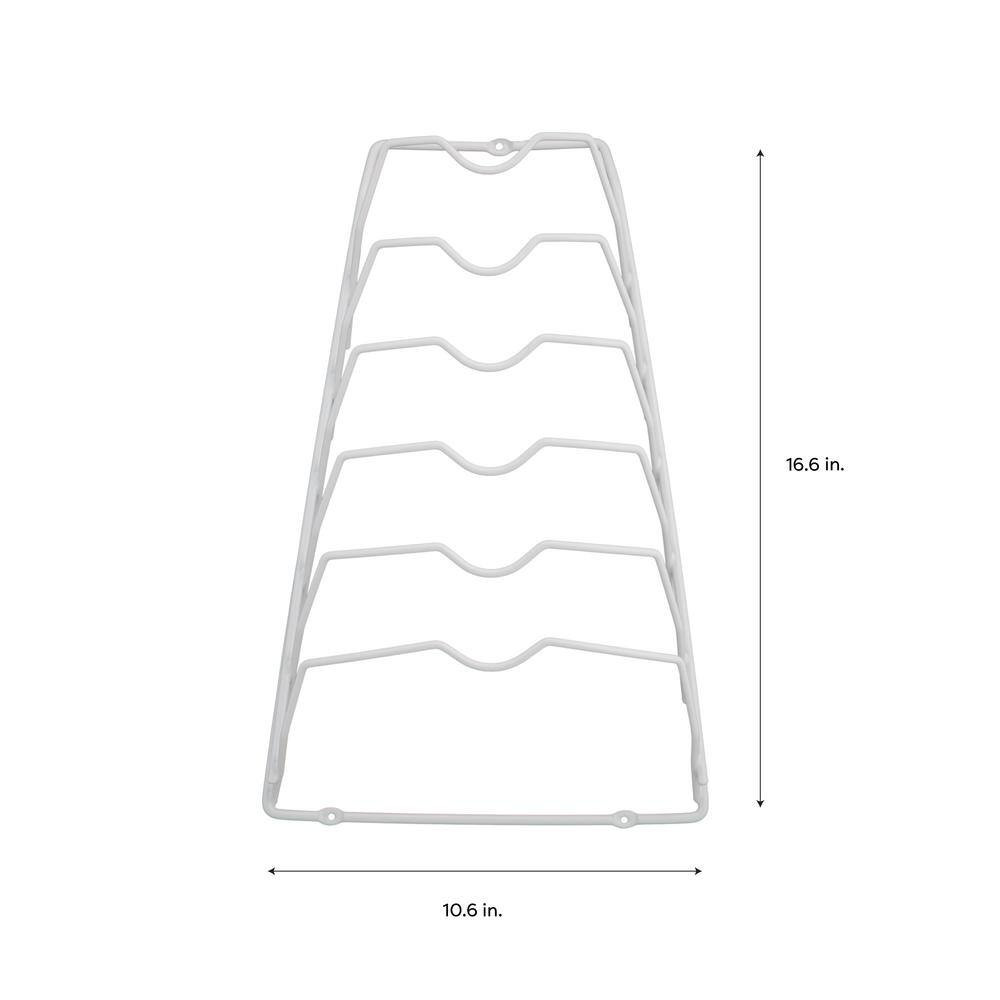 White Lid Rack Cabinet Door Organizer