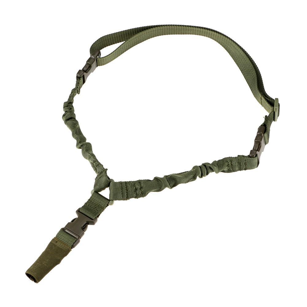 Tactical One Single Point Sling Adjustable Bungee Rifle Gun Sling Strap System