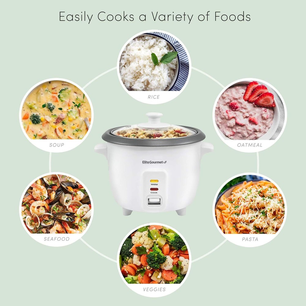 Rice cooker with non-stick interior and keep warm function