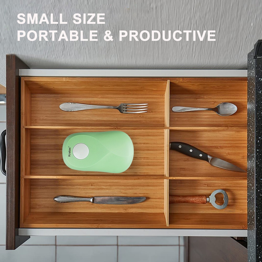 One-Touch Safety Smooth Edge Automatic Opener Green Auto Electric Can Opener