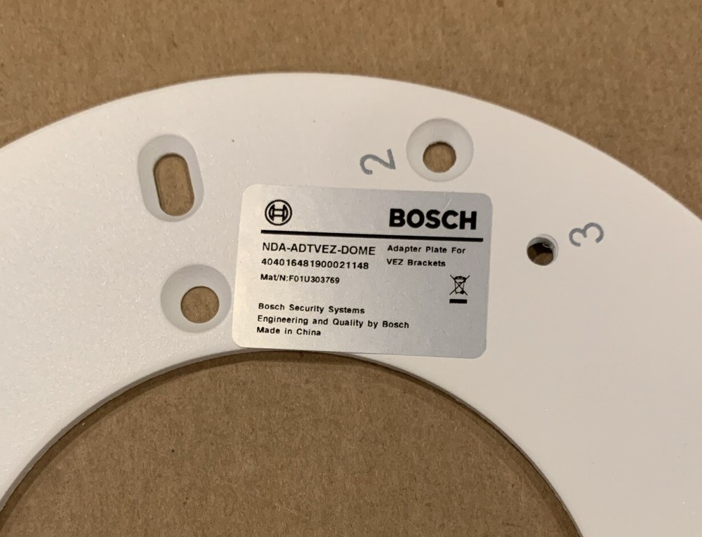 2 Pack! Bosch Security NDA-ADTVEZ-DOME Adapter Plate for VEZ Brackets Dome Mount