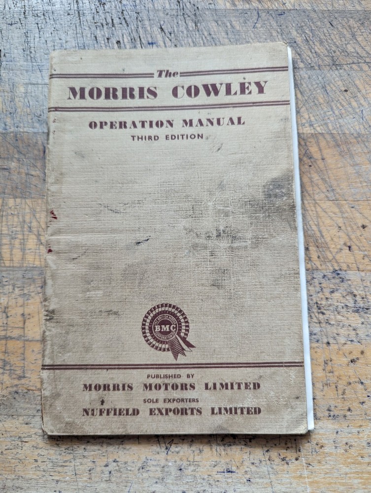 Morris Cowley Operation Manual 3rd Edition