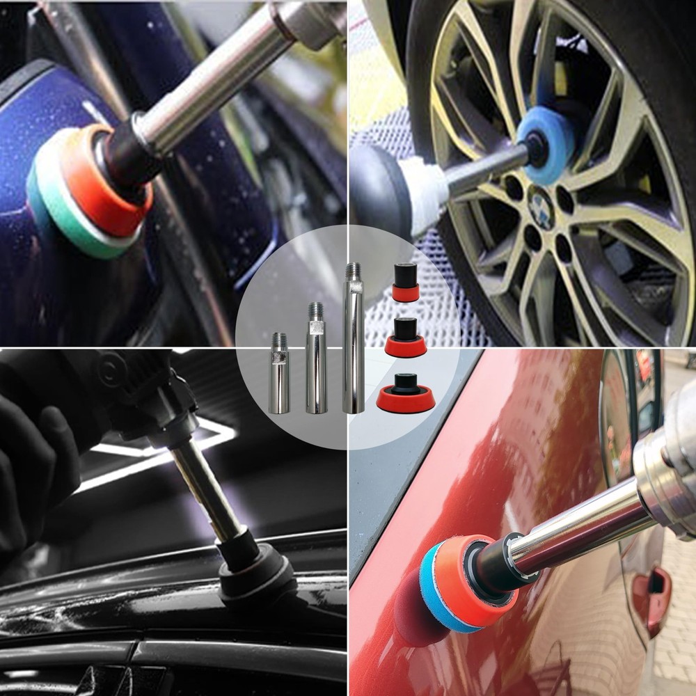 Gaquolam 5/8"-11 Thread Angle Grinder Extension Shaft Buffer Backing Silver