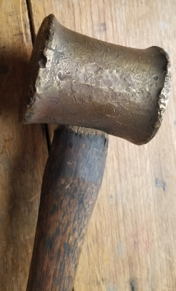 Antique Hammer with Brass Head