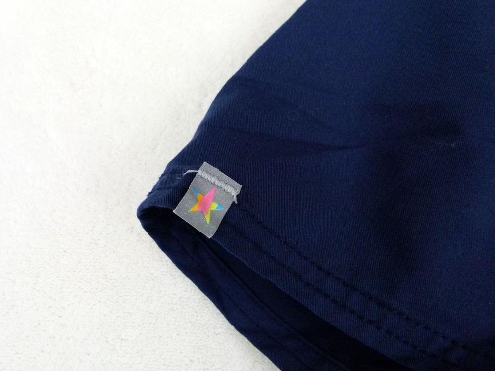 Scrubstar Women S Blue Solid Ultimate Polyester Blend V-Neck Scrub Top