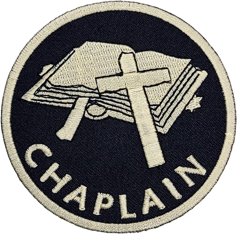 CHAPLAIN CHRISTIANS EMBROIDERED PATCH -2PC Bundle iron On Sew 3.0 inch