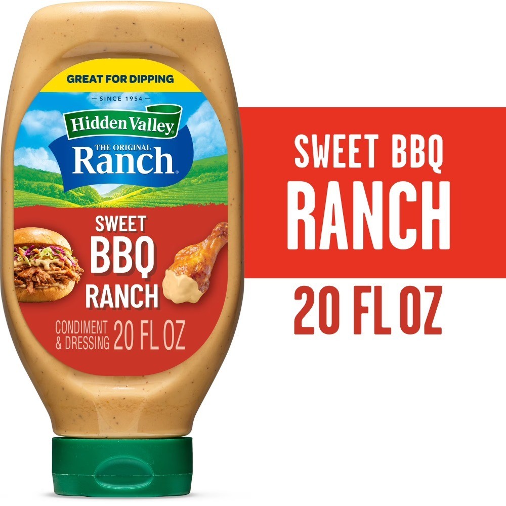 Sweet BBQ Ranch Condiment and Dressing, 20 fl oz Easy Squeeze Bottle
