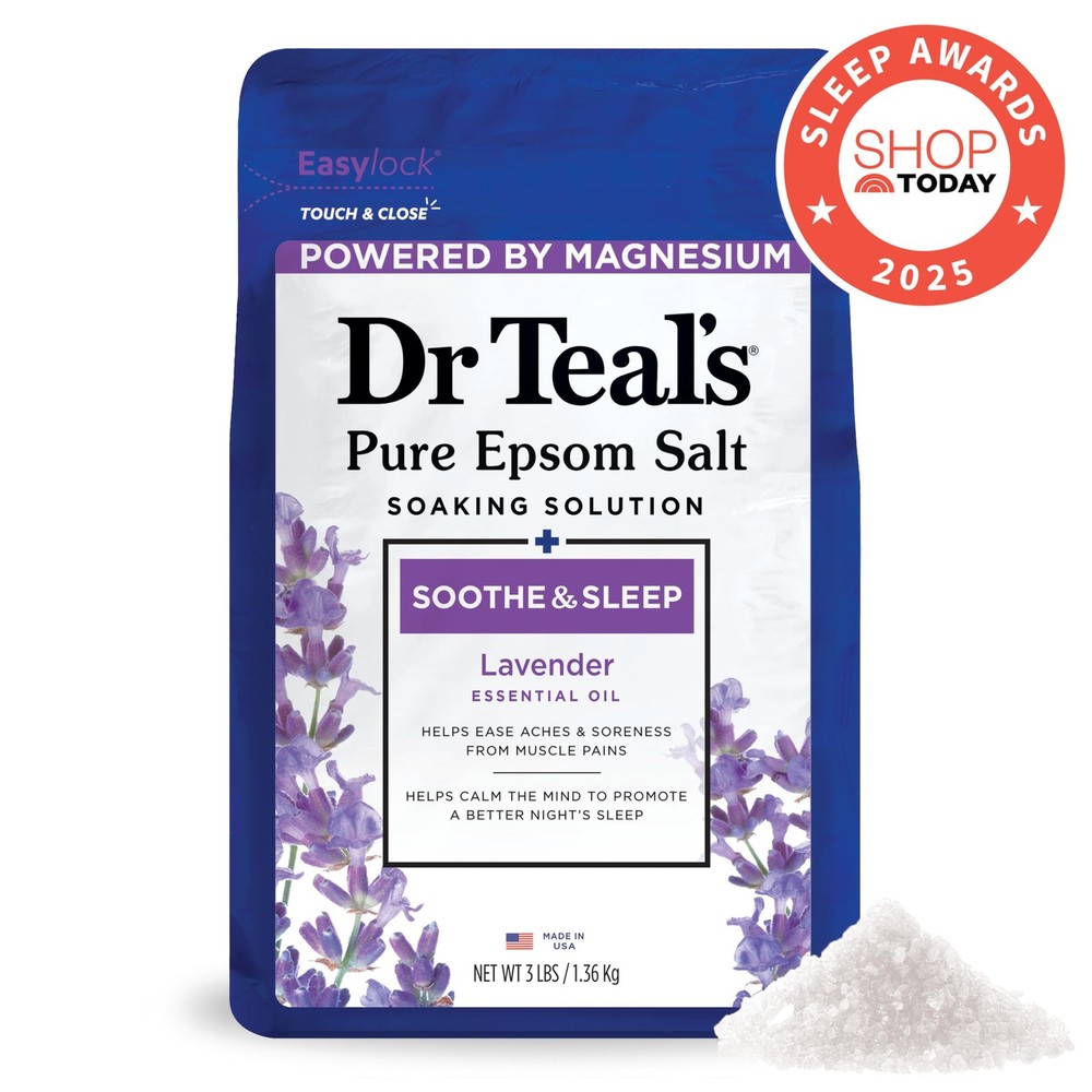 Dr. Teal's Epsom Salt Soaking Solution and Foaming Bath with Pure Epsom Salt ...