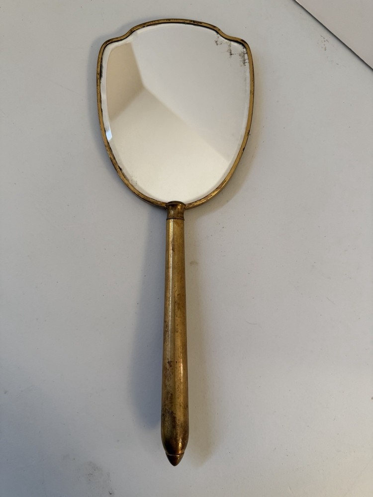 Antique Brass Hand Held Mirror
