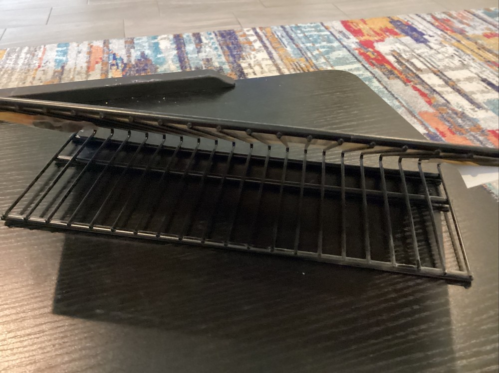 CD Wire Rack-20 Capacity Black Wire-horizontalstorage