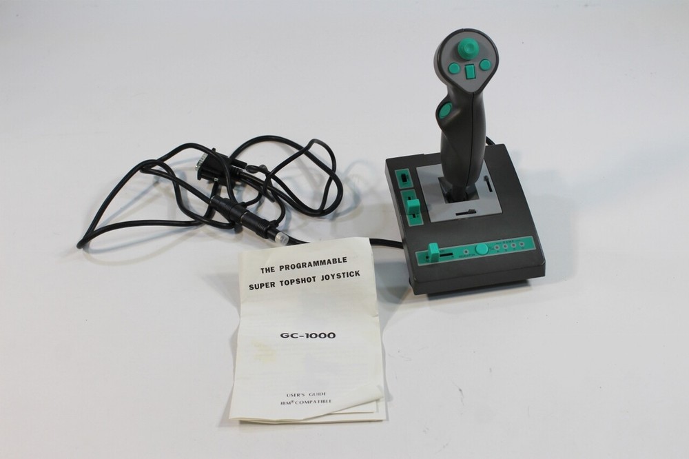 Super Top Shot Programmable Flight Simulator Joystick GC-1000 IBM Compatible