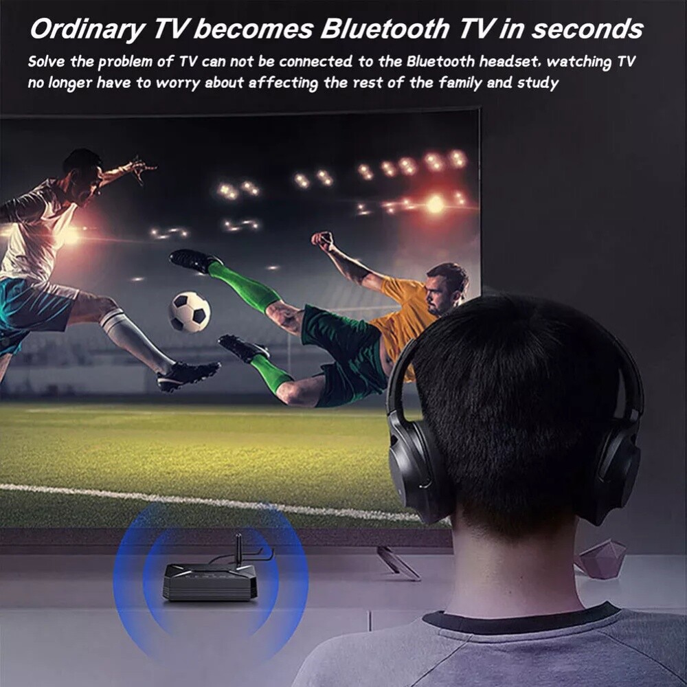 Bluetooth Transmitter Receiver Adapter Long Range For TV Home Car Stereo Audio