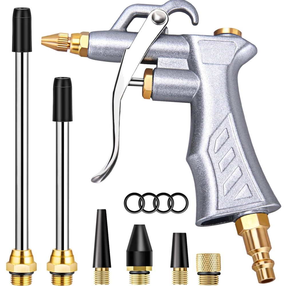 Versatile Pneumatic Air Blower with Adjustable Tips for Dust & Debris Removal