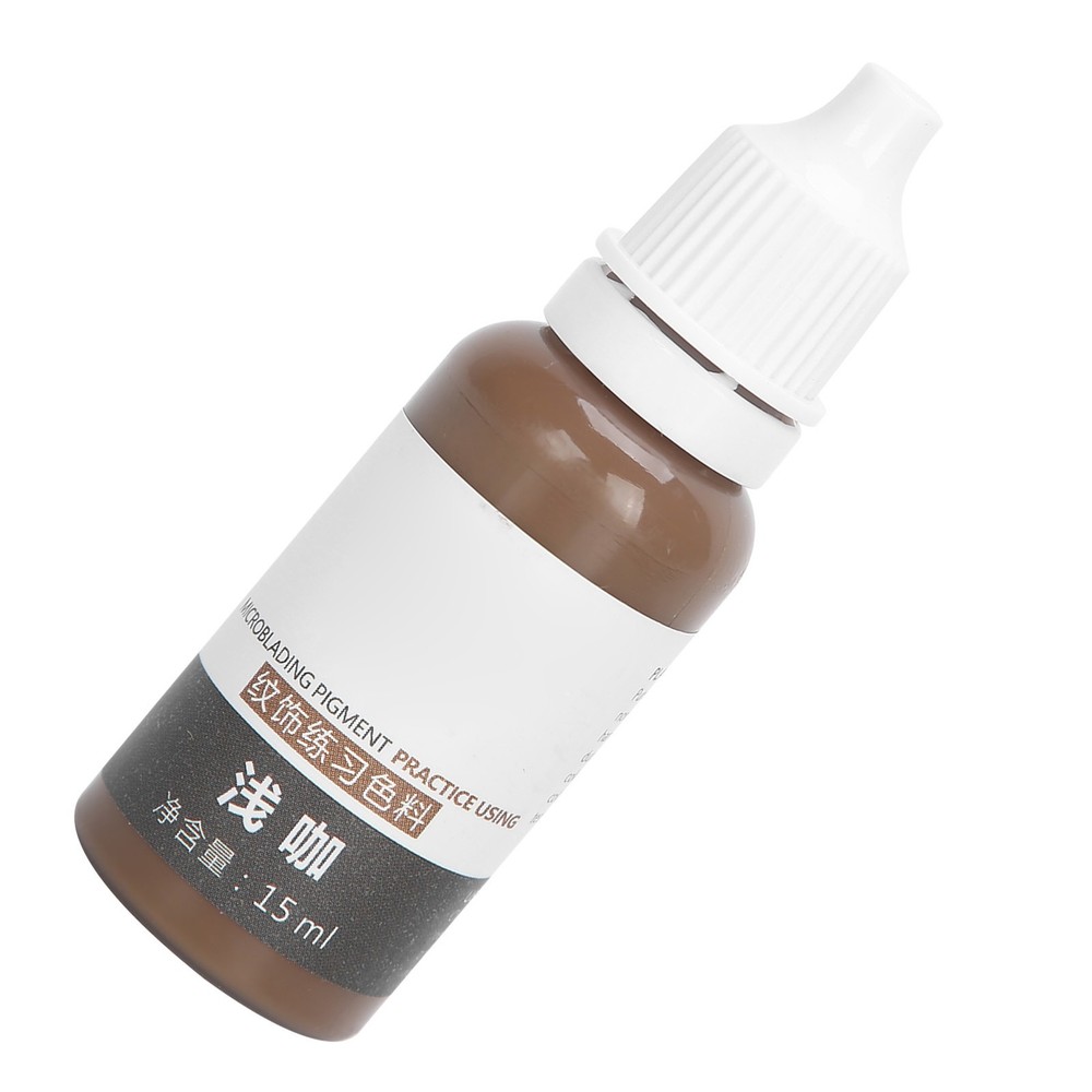 (Light Coffee)15ml Eyebrow Tattoo Pigment Microblading SemiPermanen WT