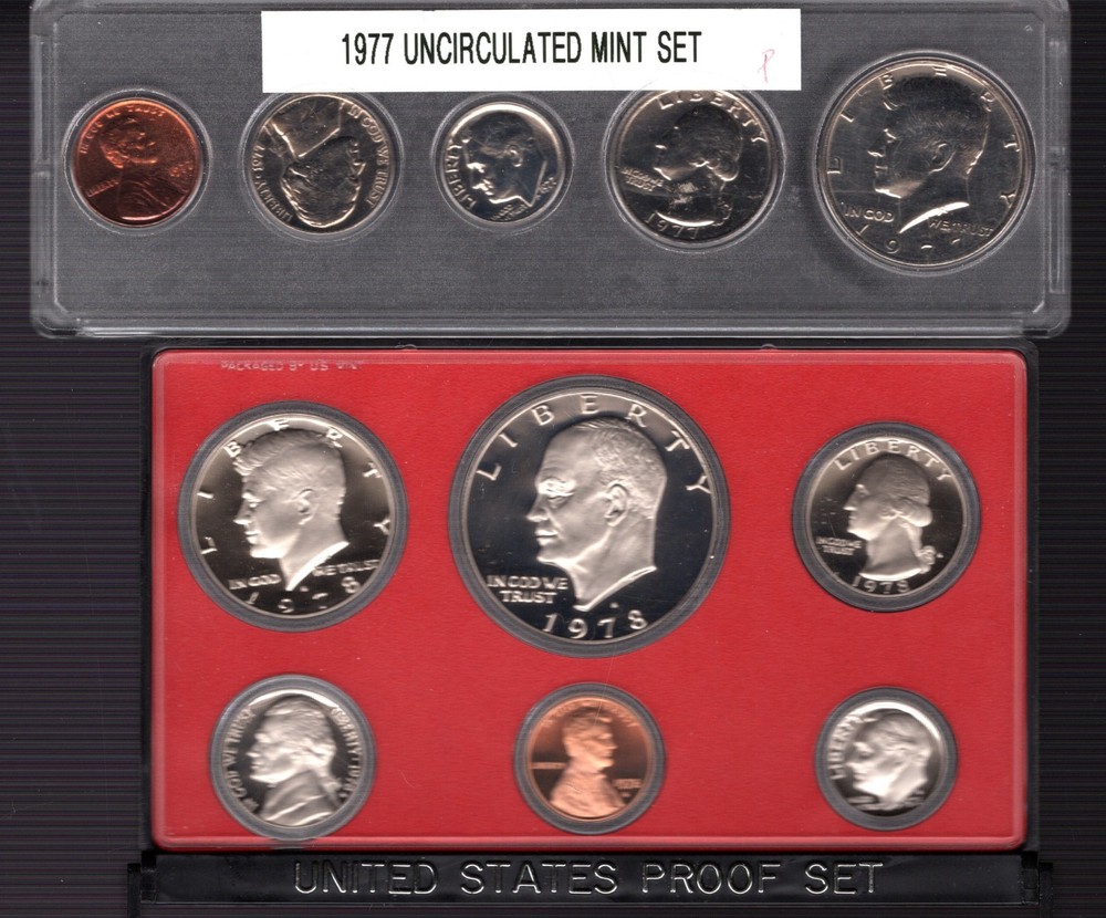 1977 d + 1978 s MINT PROOF SETS