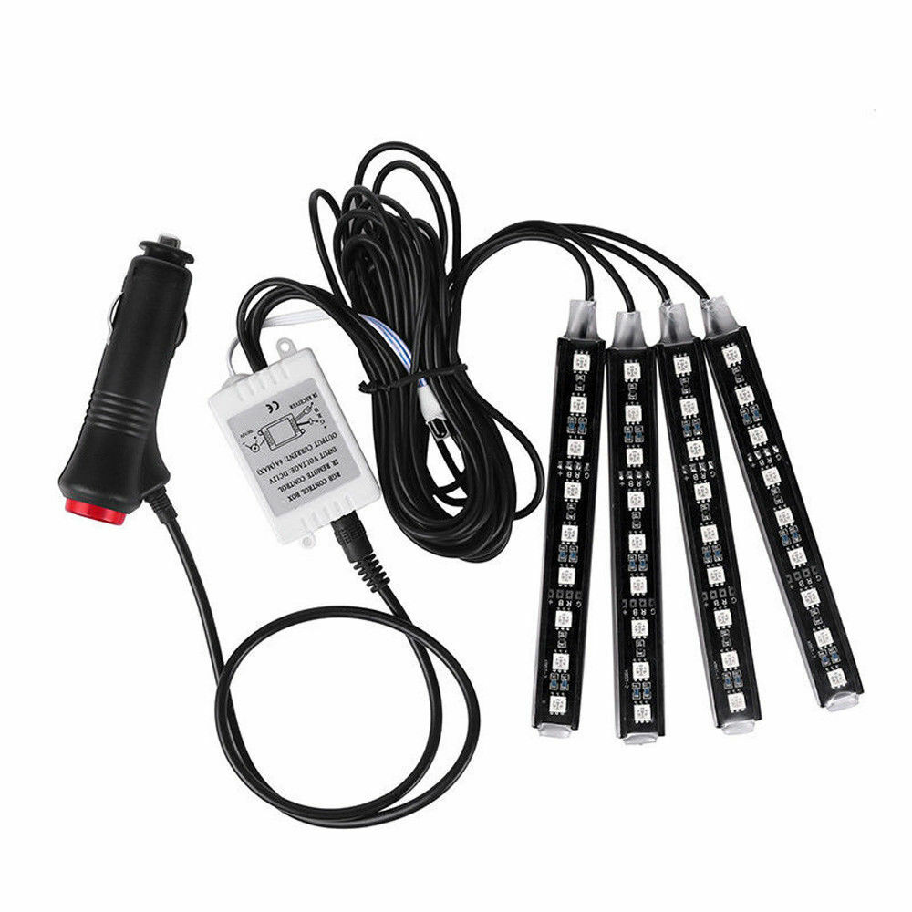 Car Interior LED Ambient Light Optic Fiber Atmosphere Lamp Decor Remote Control