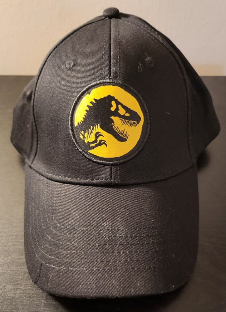 Jurassic Park Logo Hardee's Promotional Black Strapback Cap Hat