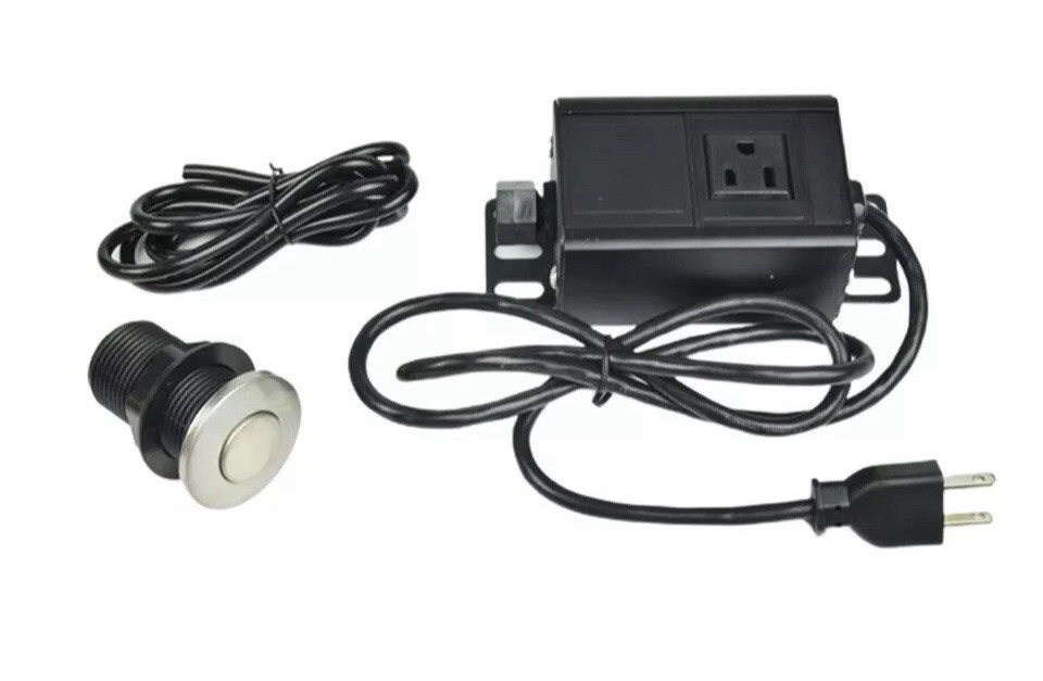Garbage Disposal Air Switch Kit Single Outlet Single Control On/Off Air Button