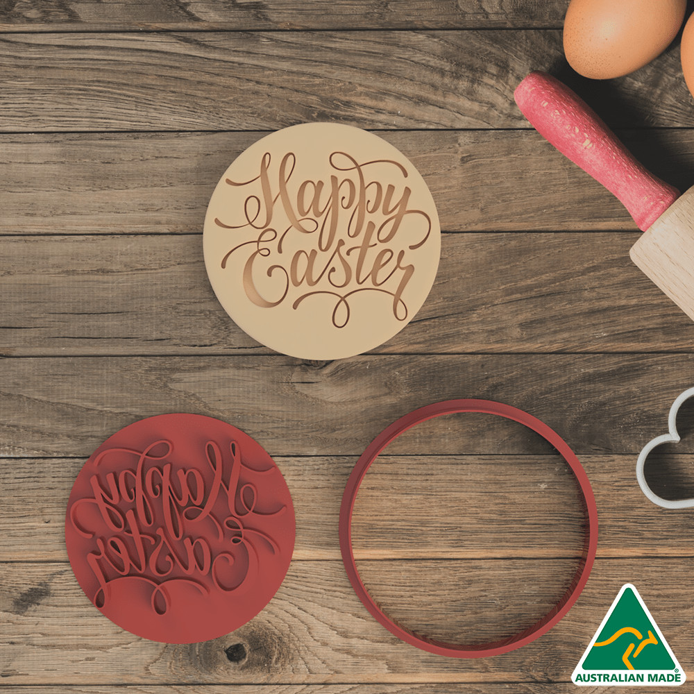 Happy Easter V2 Cookie Cutter And Embosser Stamp