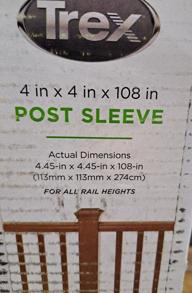 TREX TRANSCENDS 4 X 4 TREE HOUSE 39" COMPOSITE DECK POST SLEEVE