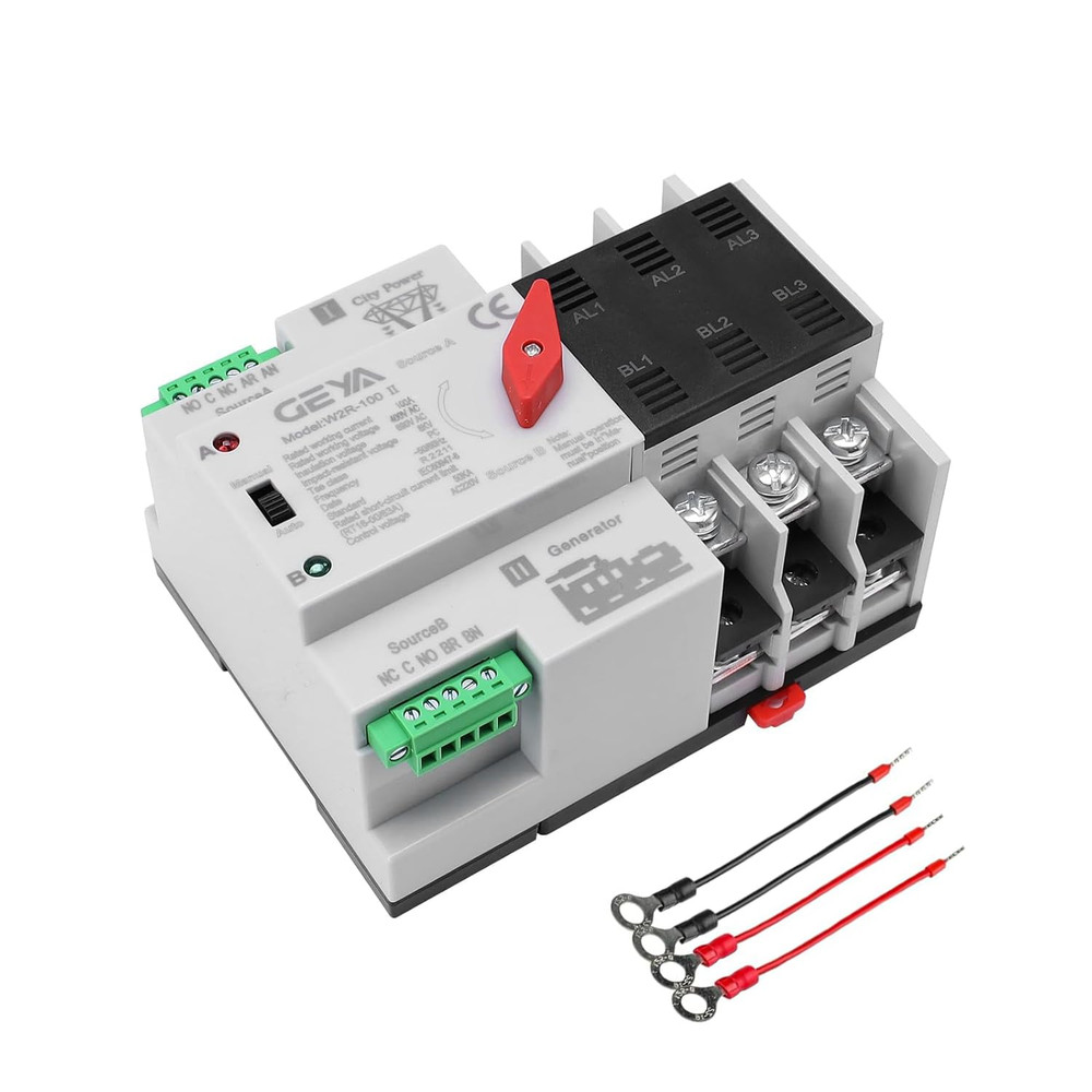 Mini ATS Automatic/Manual Transfer Switch, Solar Auto Dual Power over & under Vo