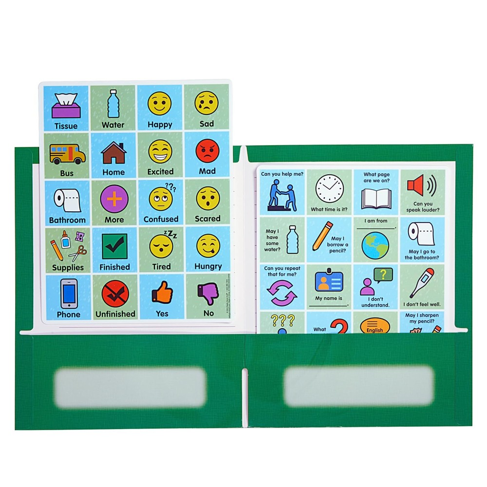 Really Good Stuff Communication Reference Cards - Set of 12 Medium